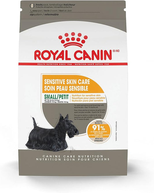 Royal Canin Small Sensitive Skin Care Dry Dog Food, 3 lb bag