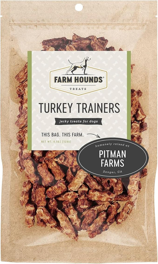 Farm Hounds Premium Bite-Sized Turkey Training Treats for Dog, 100% Made from Humanely-Raised Turkeys, Dog Trainer Treats Healthy Delicious Dog Bites, Made in USA, 2-Pack