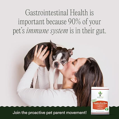 pawTree Gastro Pro Plus- Probiotics, Prebiotics & Digestive Enzymes Supplement for Dogs & Cats- Promotes Stomach Relief, Helps with Upset Gut, Constipation, Bad Gas & Diarrhea- Pet Health Essentials
