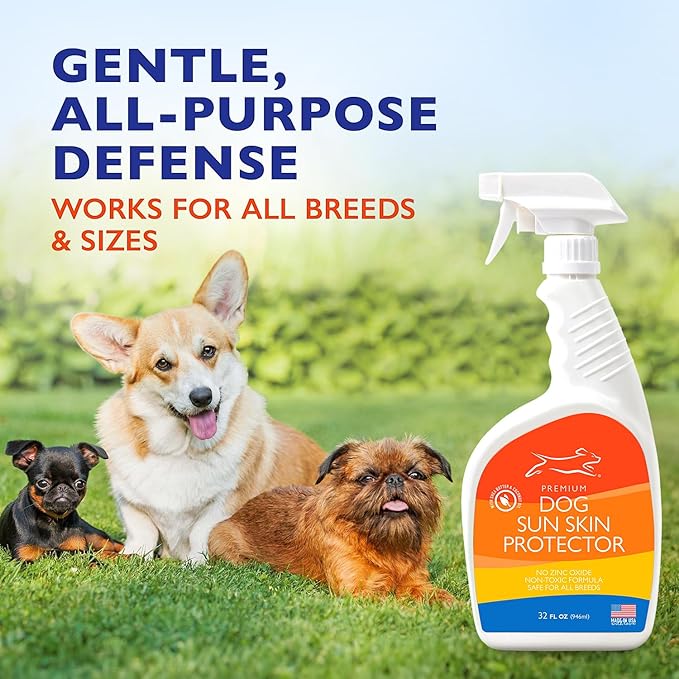 EBPP Dog Sunscreen Sun Skin Protector Spray 32 oz - Safe for All Breeds with No Zinc Oxide - Pet Protection and Moisturizer for Skin, Coat, Nose, Ears