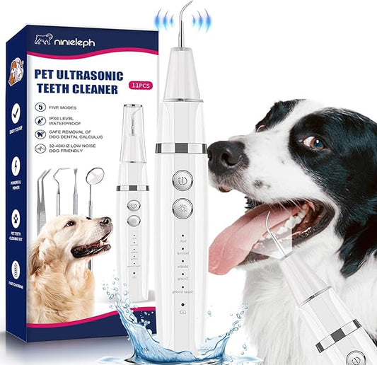 Teeth Cleaner for Dogs, Dog Teeth Cleaning, Dog Ultrasonic Tartar Remover, Keep Dog Teeth Health. (White)