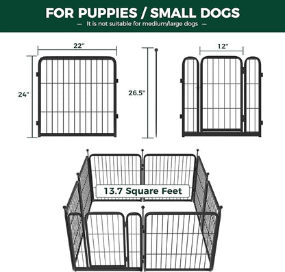 FXW Rollick Dog Playpen for Yard, RV Camping│Patented, 24 inch 8 Panels