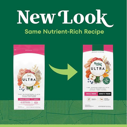 NUTRO ULTRA Adult Small Breed High Protein Natural Dry Dog Food with a Trio of Proteins from Chicken, Lamb and Salmon, 8 lb. Bag
