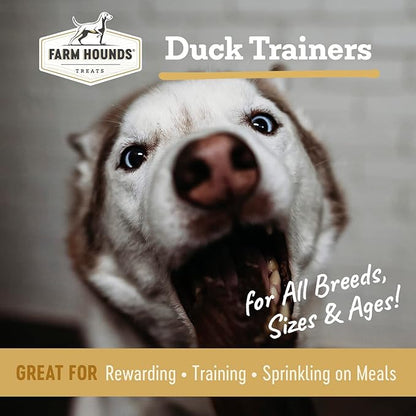 Farm Hounds Premium Bite-Sized Duck Training Treats for Dog, 100% Made from Humanely-Raised Ducks, Dog Trainer Treats Healthy Delicious Dog Bites, Made in USA, 2-Pack