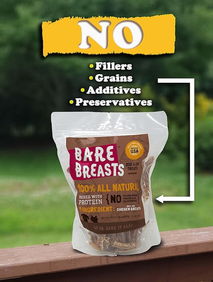 Bare Breast All Natural Chicken Jerky 1lb, Made in USA