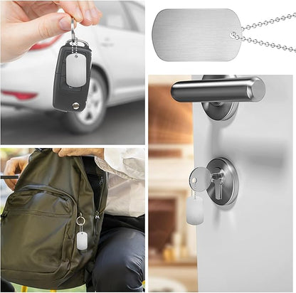 100Pcs Military Dog Tags, Rectangle Blank Metal Stamping Tags Set Including 50Pcs Aluminum Blank Dog Tags 50Pcs Ball Steel Chains Personalized Pets Tags for DIY Decorative Craft (Sliver)