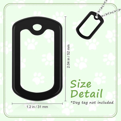 10 Pack Dog Tag Silicone Silencer Black Military Dog Tags Silencers for Authentic Military Id Tags Rubbers to Reduce Noise and Protect Tag, 52 x 31 mm/ 2.04 x 1.22 Inches