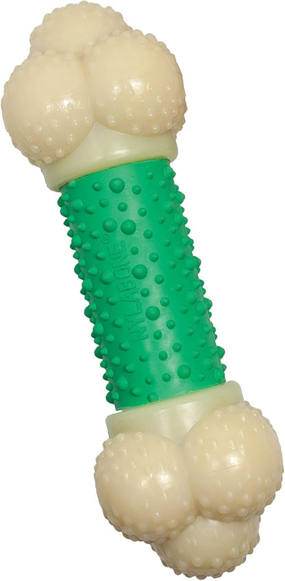 Nylabone Power Chew Double Action Barbell Bone Chew Toy, Durable Dog Toy, Bacon Flavor, X-Large/Souper (1 Count)