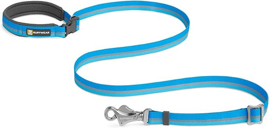 Ruffwear, Crag Ex Leash, Extendable Dog Leash, Hand-Held or Waist-Worn Reflective Lead, Blue Dusk