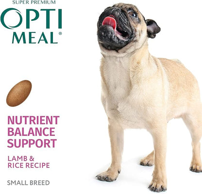 OPtimeal Small Breed Dog Food - Proudly Ukrainian - Nutrient Balance Dry Small Dog Food High-Protein to Support Healthy Digestion and Joint Health (3.3lbs, Lamb & Rice)