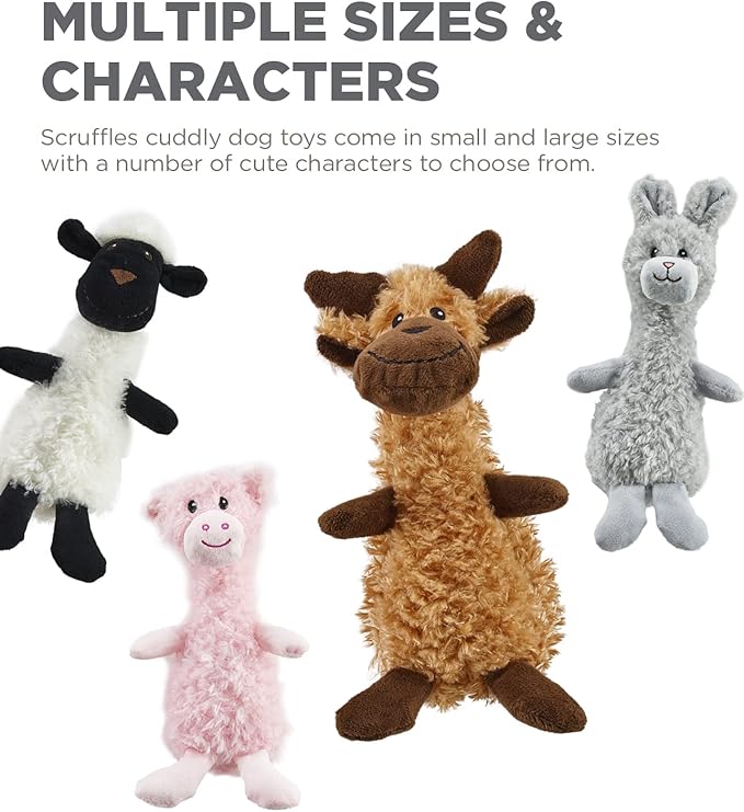Charming Pet Scruffles Bunny Plush Squeaky Dog Toy, Large
