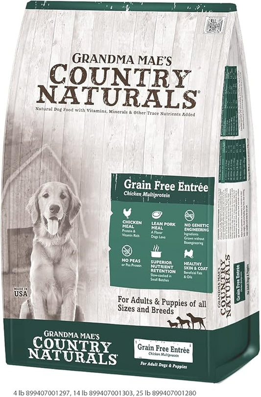 Grandma Mae'S 79700129 4 Lb Country Naturals Premium All Natural Dog Food Grain Free, One Size