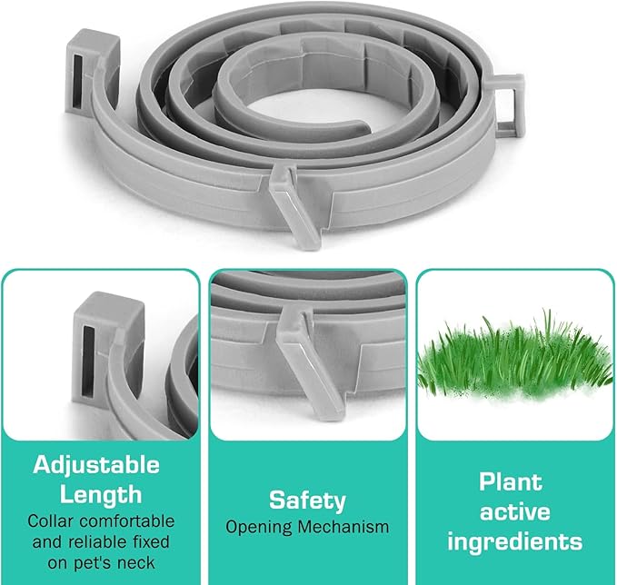 UrbanX Natural Flea Flea & Tick Treatment & Prevention Collar for Medium & Large Dogs, Waterproof, Adjustable (1 Pack)