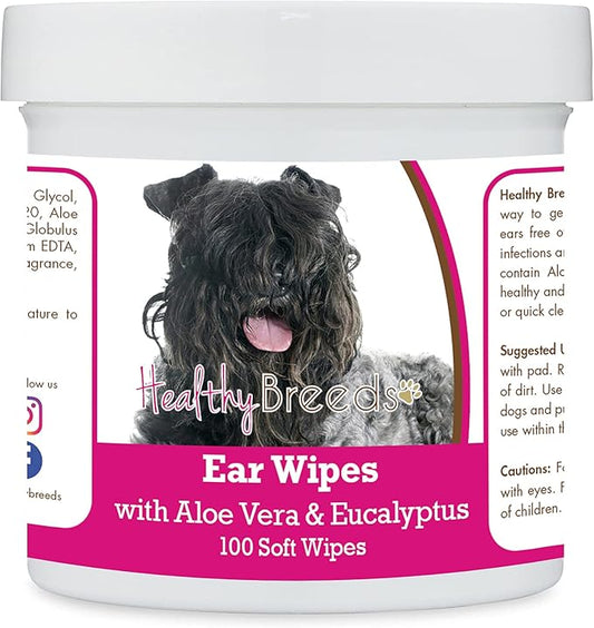 Healthy Breeds Kerry Blue Terrier Ear Cleaning Wipes with Aloe & Eucalyptus for Dogs 100 Count