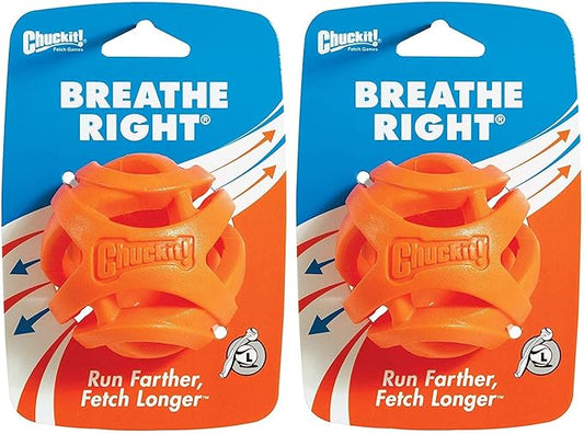 (2 Pack) Chuckit! Breathe Right Fetch Ball (Large)