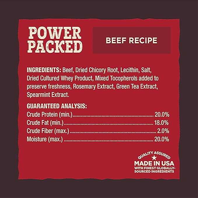 Wellness CORE Power Packed Dog Treats (Previously Pure Rewards), Grain-Free Tender Jerky Treats, Made in USA (Beef Recipe, 4-Ounce Bag)