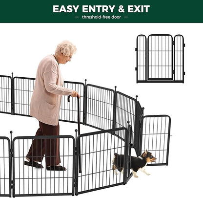 FXW Rollick Dog Playpen for Yard, RV Camping│Patented, 24 inch 48 Panels