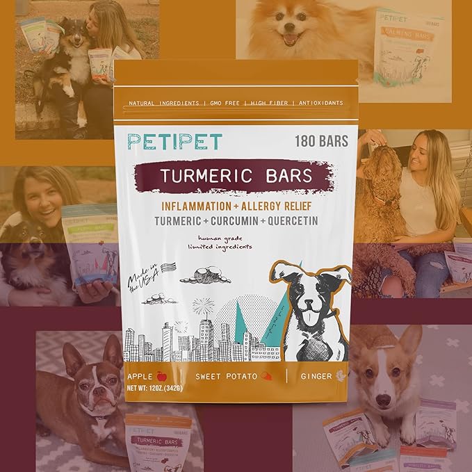 Vegan Organic Turmeric, Curcumin, Quercetin Plant Based Soft Chews for Seasonal Allergies, Itch, Skin Hot Spots, Immune & Digestive Health (180 Count)…