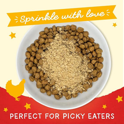 Stella & Chewy’s Freeze-Dried Raw Marie's Magical Dinner Dust – Protein Rich, Grain Free Dog & Puppy Food Topper – Cage-Free Chicken Recipe – 7 oz Bag