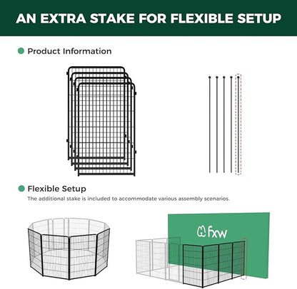 FXW Homeplus Dog Playpen Designed for Indoor Use, 45" Height for Large Dogs, Black│Patented