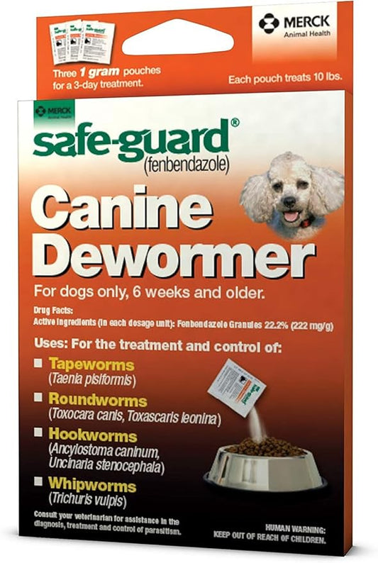 ThePetStop Safe-Guard Canine Dewormer 3 Dose x 1 Gram