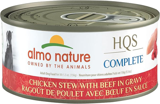 almo nature HQS Complete Wet Dog Food Chicken Stew with Beef 5.5 oz (Pack of 48)