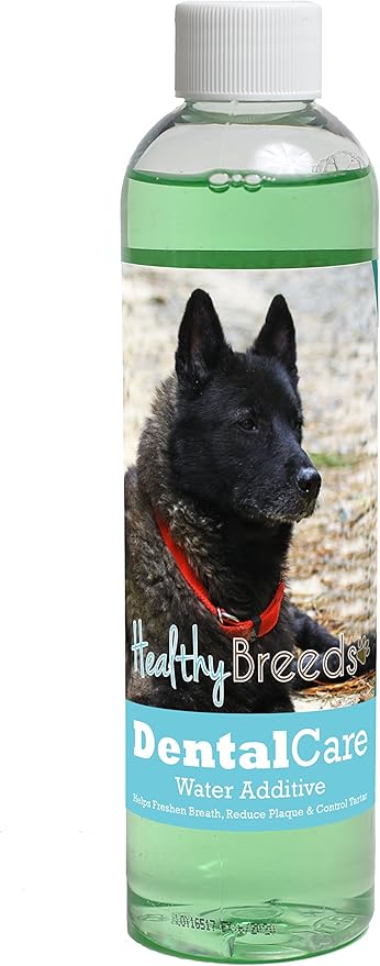 Healthy Breeds Dog Dental Care Water Additive for Norwegian Elkhound - Helps Freshen Breath, Reduce Plaque & Control Tartar - Mint Flavor - 8 oz