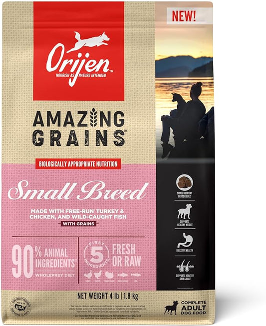 ORIJEN AMAZING GRAINS™ Small Breed Dry Dog Food Recipe, 4lb