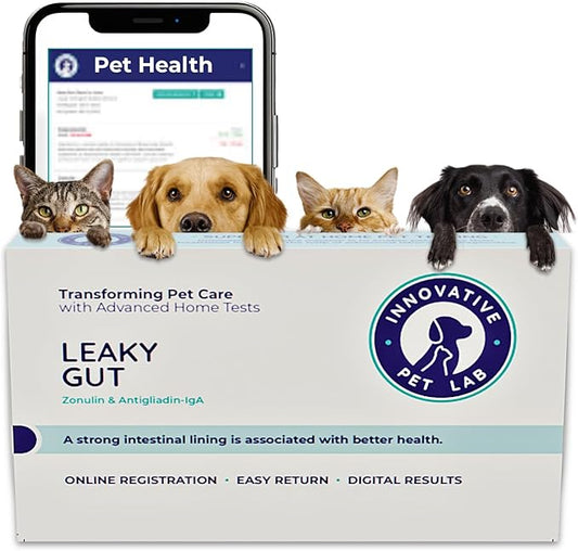 Leaky Gut At-Home Test Kit for Dogs and Cats - Identify Causes of Allergies, Itching, Behavior, and Skin Issues - Pet Essential for Digestive Health Solution