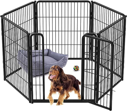 FXW Homeplus Dog Playpen Designed for Indoor Use, 32" Height for Medium Dogs, Black│Patented