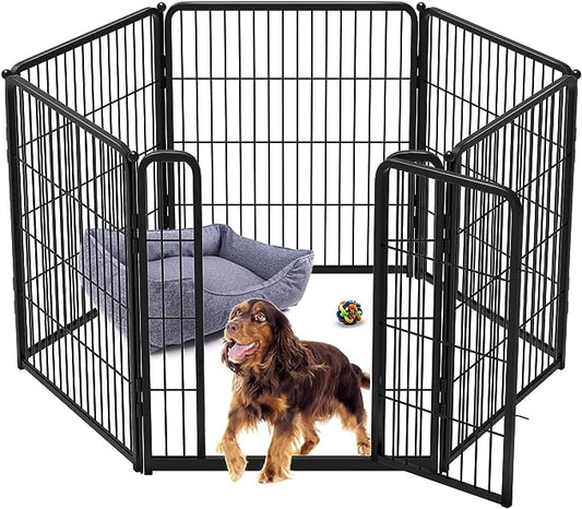FXW Homeplus Dog Playpen Designed for Indoor Use, 32" Height for Medium Dogs, Black│Patented