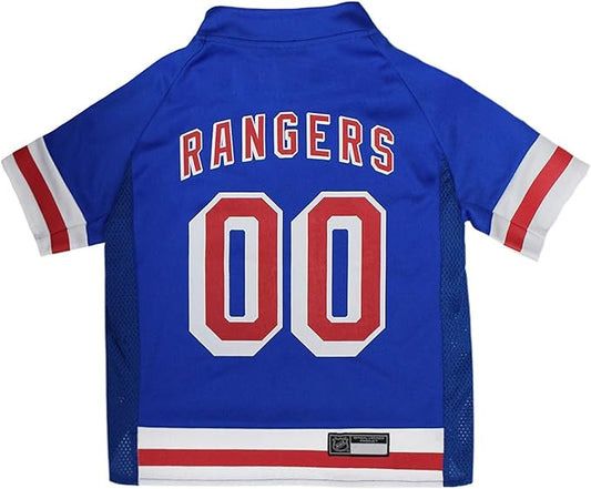 Pets First NHL New York Rangers Jersey for Dogs & Cats, Small. - Let Your Pet Be A Real NHL Fan!