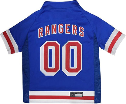 Pets First NHL New York Rangers Jersey for Dogs & Cats, Medium. - Let Your Pet Be A Real NHL Fan!