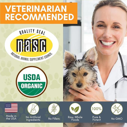 Wholistic Pet Organics Canine Complete: Multivitamin for Dogs Organic Homemade Dog Food Supplement Dog Multivitamin Powder with Probiotics Healthy Immune System Digestive Support for All Ages