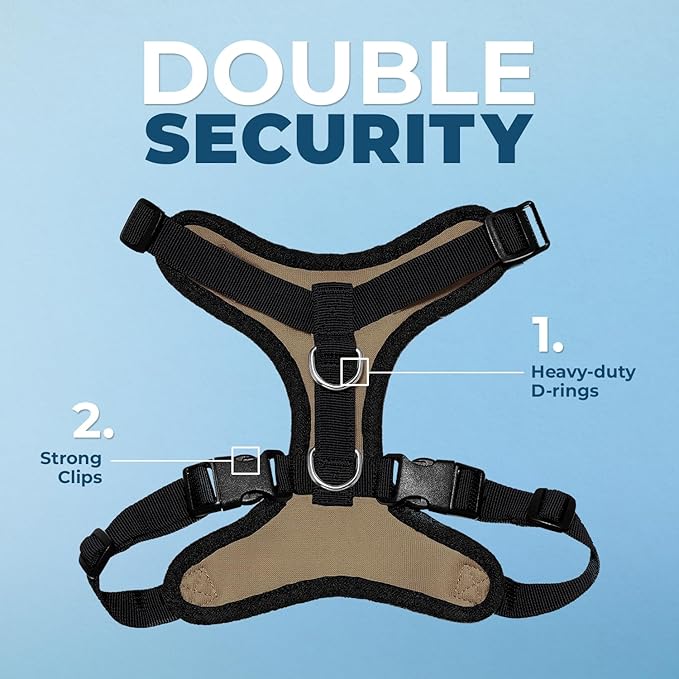 Voyager Step-in Lock Dog Harness w Reflective Dog Leash Combo Set with Neoprene Handle 5ft - Supports Small, Medium and Large Breed Puppies/Cats by Best Pet Supplies - Army/Black Trim, XL