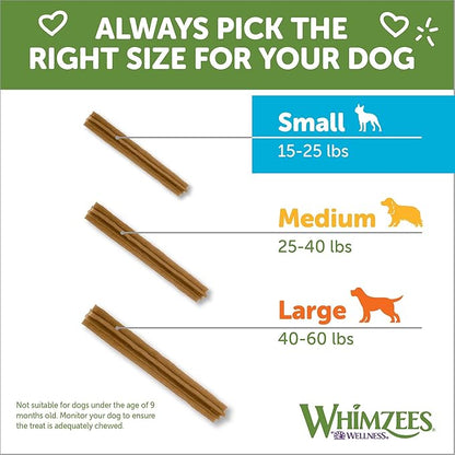 WHIMZEES by Wellness Small Dental Chews Variety Box: All-Natural, Grain-Free, Long Lasting Treats with Grooved Design for Improved Cleaning – Freshens Breath & Reduces Plaque – 56 Count