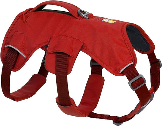 Ruffwear, Web Master, Multi-Use Support Dog Harness, Hiking and Trail Running, Service and Working, Everyday Wear, Red Sumac, XX-Small