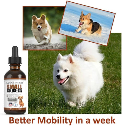 NODENS Small Dog Hip and Joint Liquid Glucosamine for Dogs with Chondroitin & MSM Hyaluronic Acid - Dog Joint Supplement for Dog Joint Flexibility - Glucosamine Natural Pain Relief for Dog Arthritis