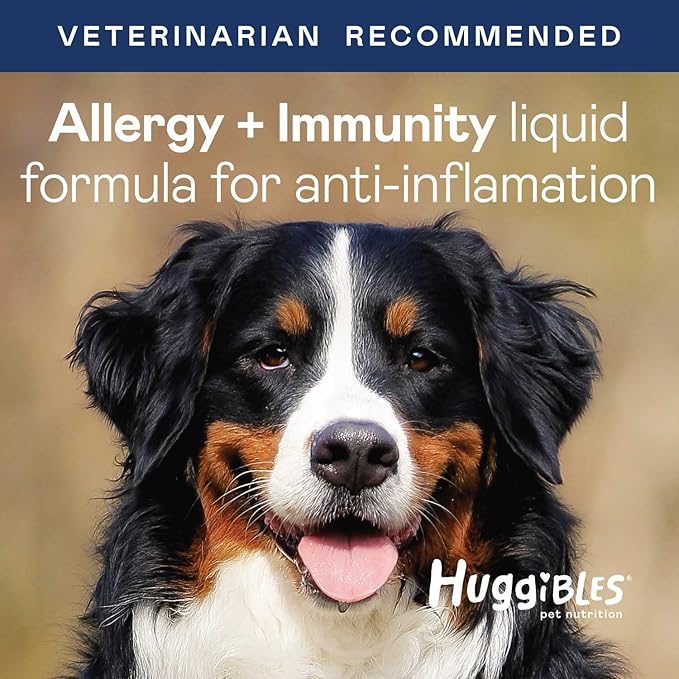 Allergy & Immunity Booster Liquid Concentrate for Dogs & Cats – with Echinacea, Elderberry, Turmeric – Daily Vitamins for Healthy Immune System, Allergy Relief & Antioxidants for Longevity