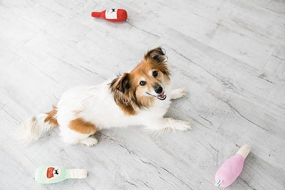 Pearhead Pet Toys, Plush Dog Squeaker Toys and Cat Teaser Toys, Dog Owner and Cat Owner Pet Toy Sets, Must Have Pet Accessories for Pet Owners