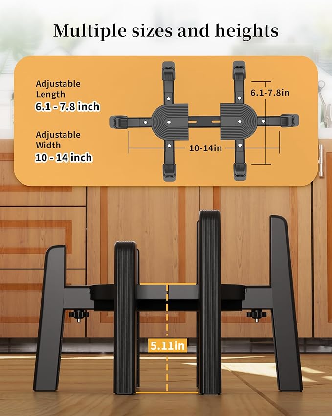 CZPET Dog Water Dispenser Stand, Holder for Pet Automatic Feeders, Width Adjustable Elevated Stand for Pet Feerders, Suitable for Medium & Small Pets [Stand Only]