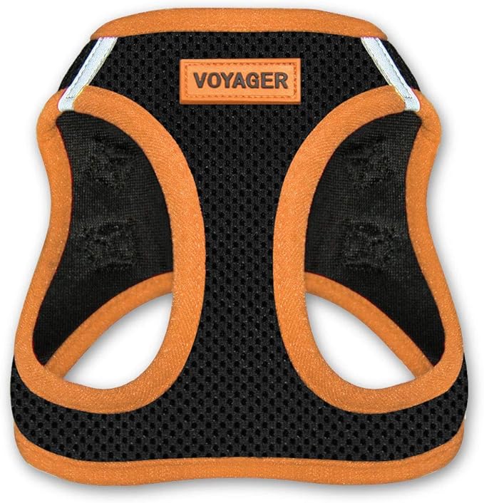 Voyager Step-In Air Dog Harness - All Weather Mesh Step in Vest Harness for Small and Medium Dogs by Best Pet Supplies - Orange, X-Large