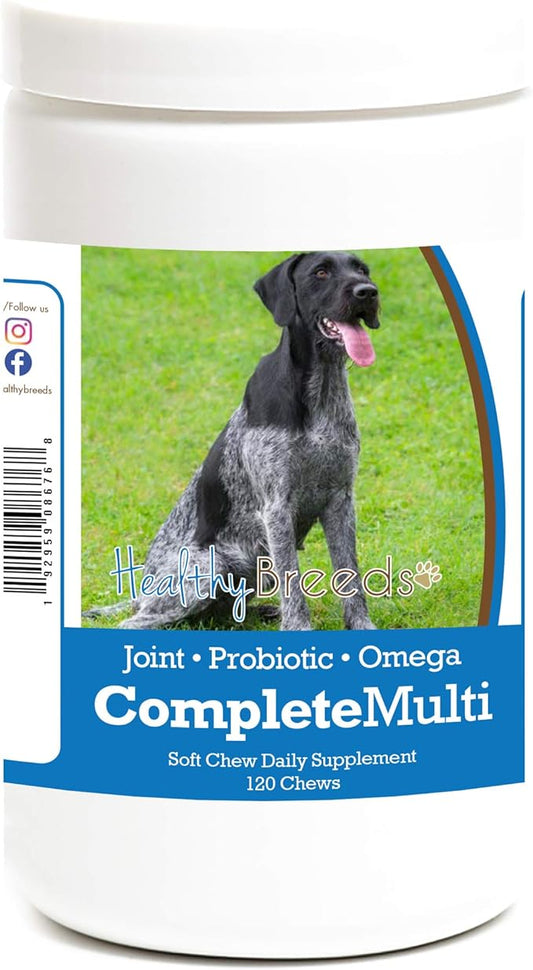Healthy Breeds German Wirehaired Pointer All in One Multivitamin Soft Chew 120 Count