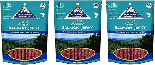Blue Ridge Naturals (3 Pack) Oven Baked Salmon Jerky Dog Treats, 3 Pounds Total
