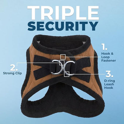 Voyager Step-In Plush Dog Harness – Soft Plush, Step In Vest Harness for Small and Medium Dogs by Best Pet Supplies - Harness (Beige Plush), XL (Chest: 20.5 - 23")