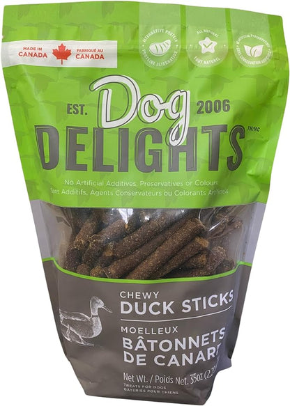 Chewy Duck Sticks Dog Treats - 1kg (2.2 lb) - Wholesome and Delicious Rewards for Your Furry Friend - Made in Canada