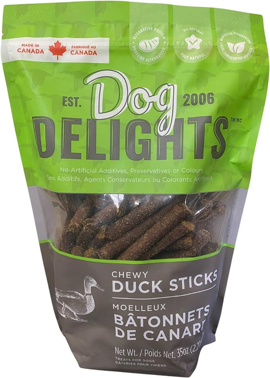 Chewy Duck Sticks Dog Treats - 1kg (2.2 lb) - Wholesome and Delicious Rewards for Your Furry Friend - Made in Canada