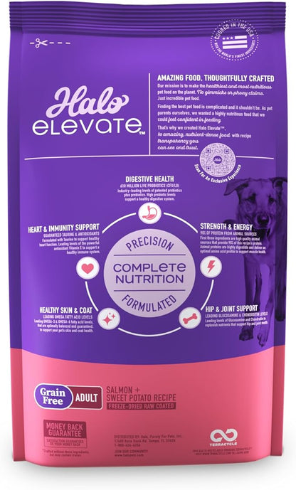 HALO Elevate Dry Dog Food, Grain Free Salmon Recipe, 3.5lb