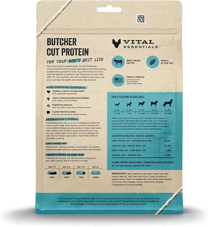 Vital Essentials Freeze Dried Raw Dog Food, Beef Nibs Entree, 14 oz