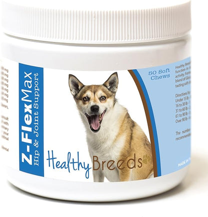 Healthy Breeds Norwegian Lundehund Z-Flex Max Hip and Joint Soft Chews 50 Count